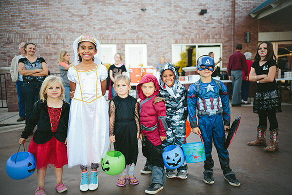 Kids at Halloween
